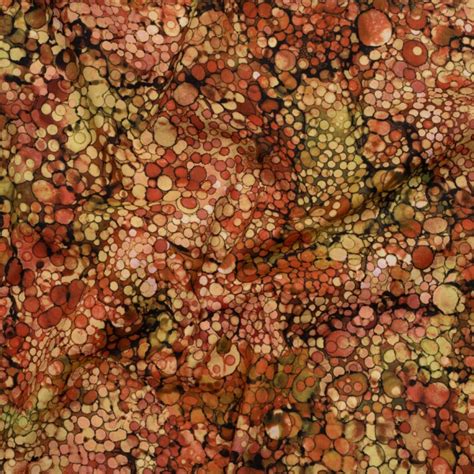 1 Yard Printed Quilting Cotton Rust Bubbles Bliss Collection Fabric ...