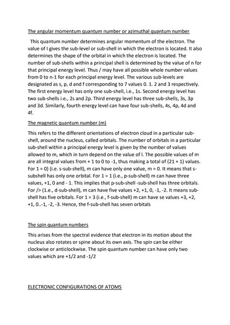 SOLUTION: The angular momentum quantum number or azimuthal quantum ...
