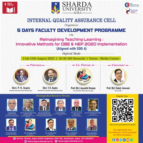 5 Days Faculty Development Programme (FDP) By IQAC | Aug 11–15, 2025