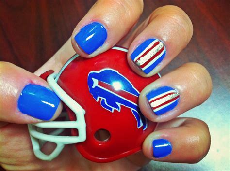 Buffalo Bills inspired nails | Nails, Buffalo bills, My style