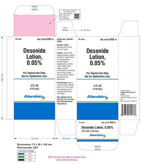 Desonide Lotion, 0.05% Rx only For Dermatologic Use Only.Not for ...