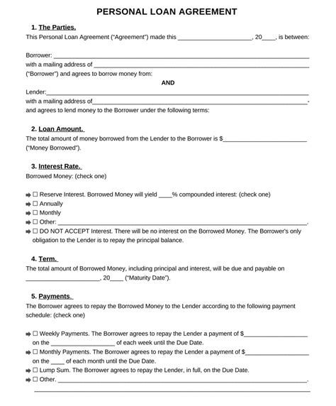 Printable Personal Loan Agreement: Editable Contract Template (canva ...