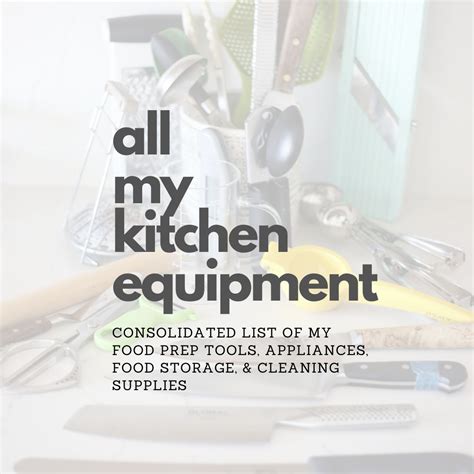Kitchen Supplies List