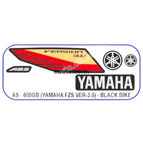 Graphics Sticker Set for Yamaha FZ S V3 | ABS | Black Vehicle | Both S