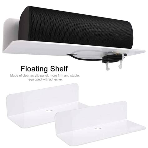 2pcs Bedroom Bathroom No Drill Wall Mounted Floating Shelf For Smart ...