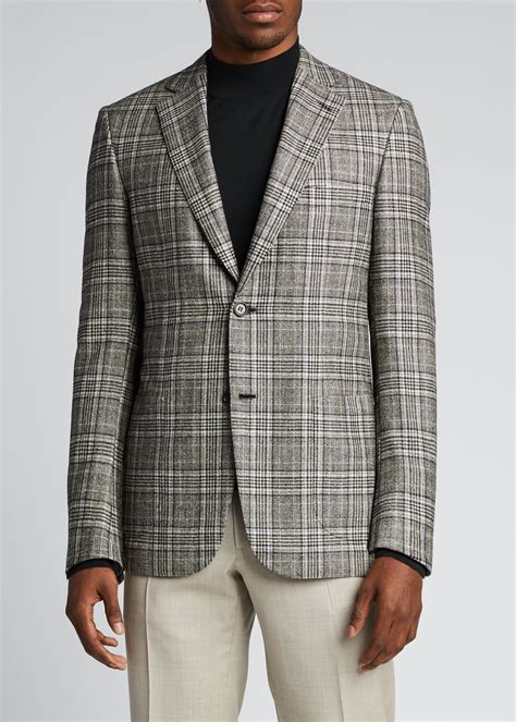 Brioni Men's Plaid Sport Jacket - Bergdorf Goodman