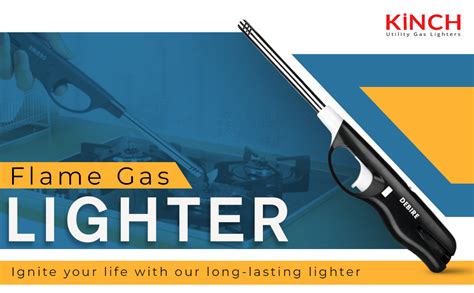 KINCH Gas Lighter for Kitchen Stove/Candle | ABS Plastic and Steel ...