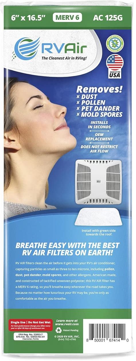 Buy RV Air RV AC Filter | 4 Filters AC 125G Air Filters for RV Air ...