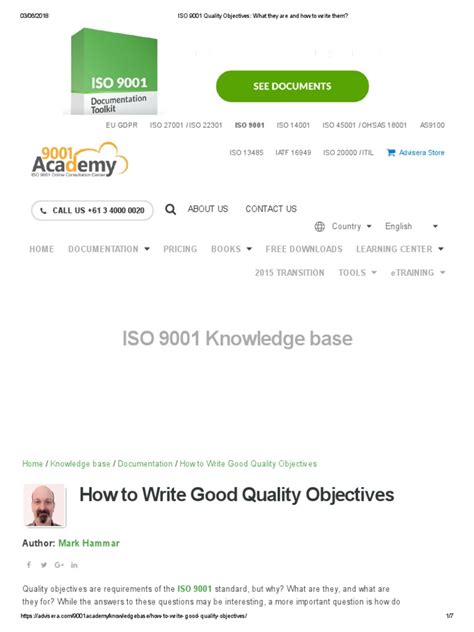 Image result for Quality Objectives Form Example