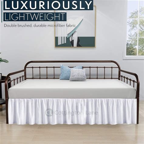 Buy Daybed Skirt with Split Corners Twin - Daybed Dust Ruffle Split ...