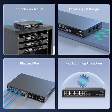 NICGIGA 16 Port 2.5G 2 Port 10G SFP+ Ethernet Switch, India | Ubuy