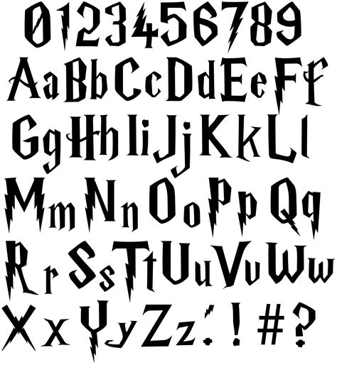 Printable Lettering Harry Potter Font