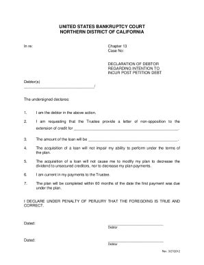 Fillable Online Declaration re loan Fax Email Print - pdfFiller