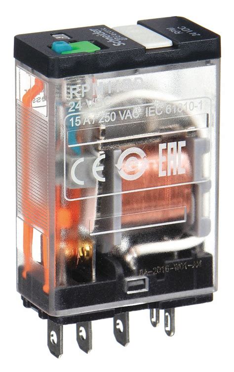 SCHNEIDER, Socket Mounted, 15 A Current Rating, General Purpose Relay ...