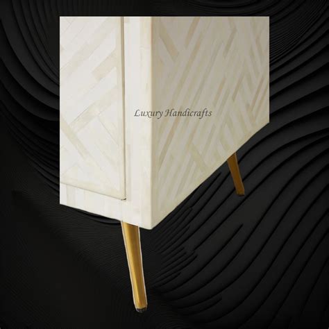Optical Bone Inlay Media Console White – Luxury Handicrafts