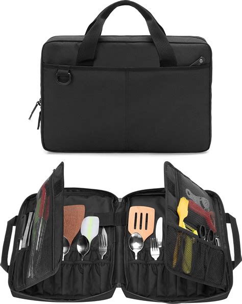 SAMDEW Chef Knife Case with 20+ Slots, Professional Chef Knife Storage ...