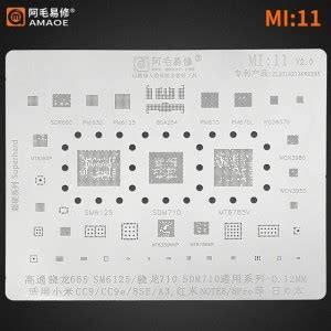 AKT AMAOE MI-11 BGA Reballing Stencil For Xiaomi Max RedMI NOTE 2 3 ...