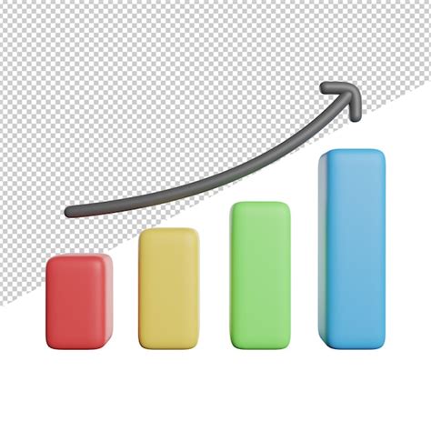 成長グラフ増加 中央に棒グラフがある棒グラフ | プレミアムPSDファイル