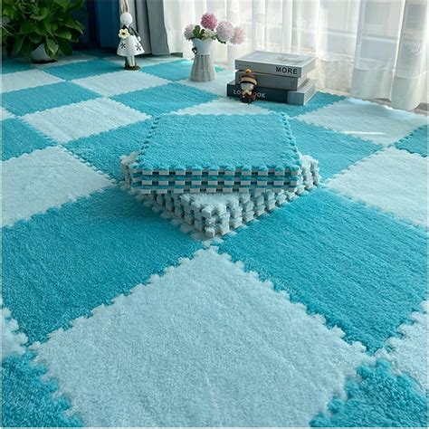 Amazon.com: Carpet Puzzle Mats For Floor 11.8" Modular 0.39" Thick ...