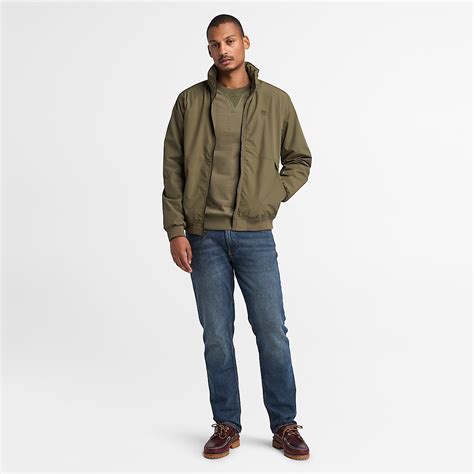 Waterproof Bomber Jacket for Men in Green