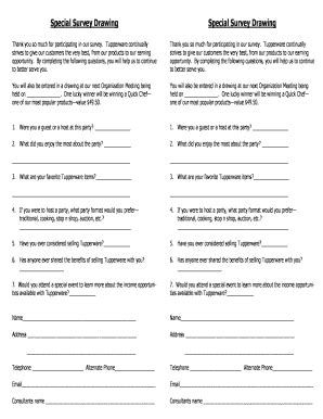 Fillable Online Special Survey Drawing Slip Fax Email Print - pdfFiller