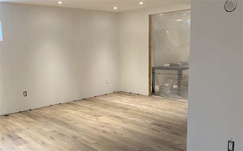 Vinyl Plank Flooring Basement Before After DIY Basement Makeover