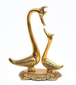 NIRMAL HANDI CRAFT Metal Love Birds swan Set Pair of Kissing Duck ...