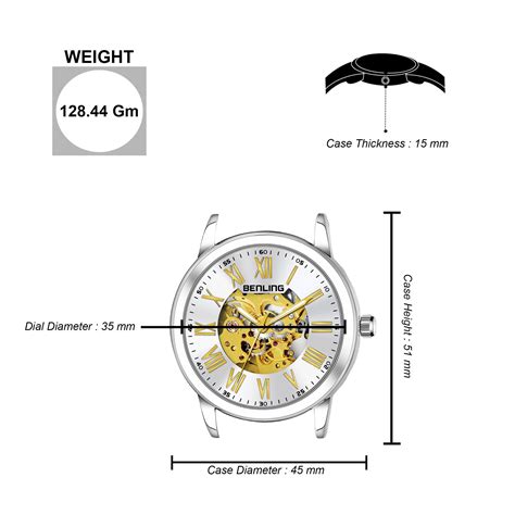 Benling Automatic Skeleton Mechanical Watch for Men | Self-Winding Mov