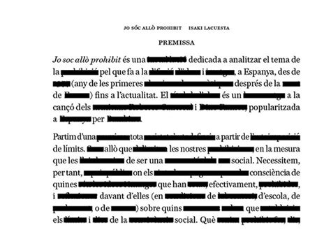 "Jo soc allò prohibit"
