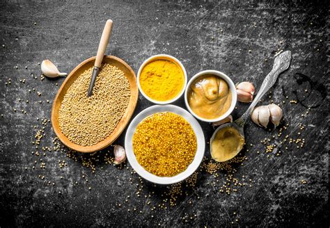 Premium Photo | Different types of mustard