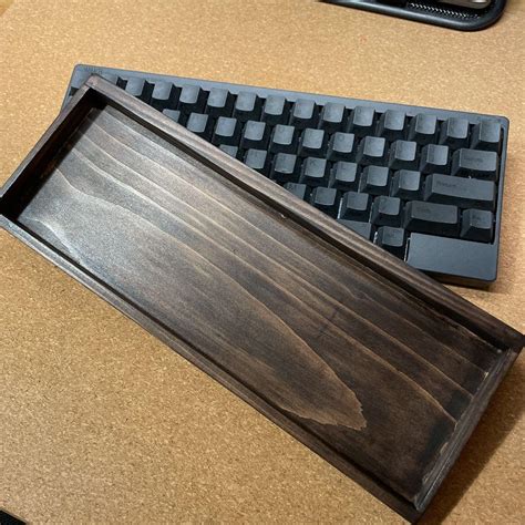 HHKB type-s 特注木製パームレスト&キーボードルーフ（ダークブラウン）