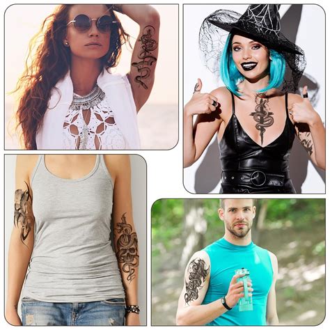 Demissle Realistic 3D Snake Temporary Tattoos - Waterproof & India | Ubuy