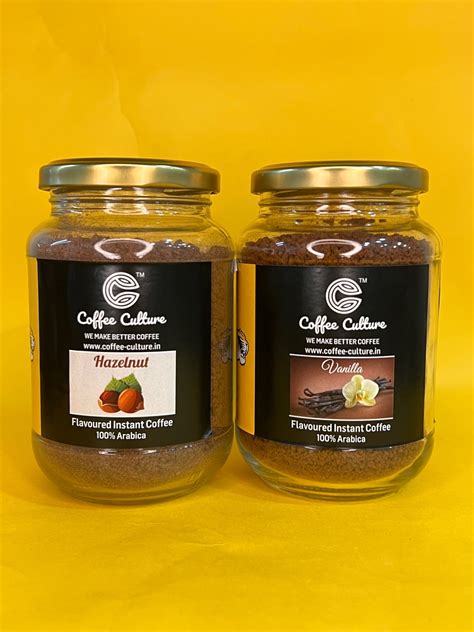 Flavoured Instant Coffee Vanilla+Hazelnut 100gms Combo – Coffee Culture