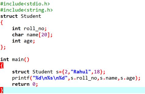 Image result for Structure in C with Example