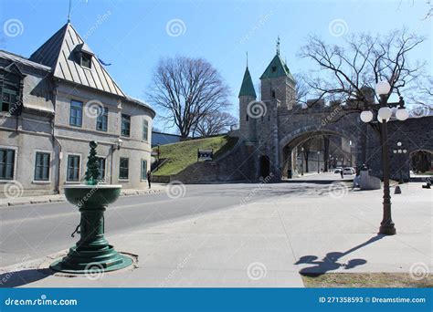 The Historic Gates of the Walled City of Quebec Canada, a Former French Colony and the Capital ...