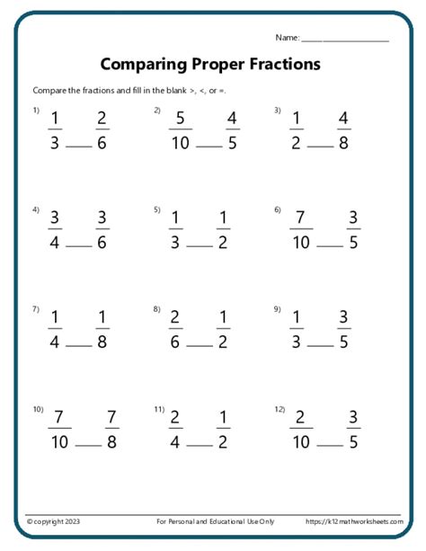 Comparing Fractions Lesson 的图像结果