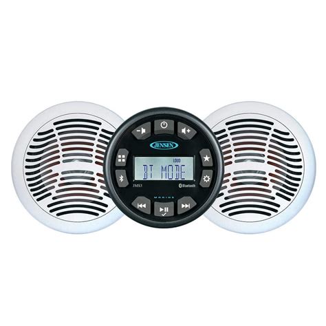 Jensen JMS3SPKG Marine AM/FM/USB Bluetooth Stereo System with (2) 6.5 ...