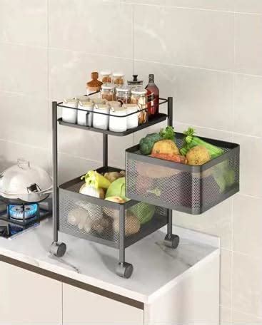 ALLWIN HOUSEWARE W Multi-Purpose 2 Layer Trolley Storage Organizer and ...