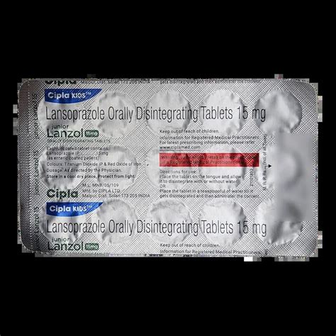 JUNIOR LANZOL 15MG TABLET 15'S Price, Uses, Side Effects & Substitutes ...