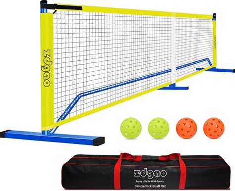 Portable Pickleball Set with Net for Driveway with 4 Pickle Balls, 22FT ...