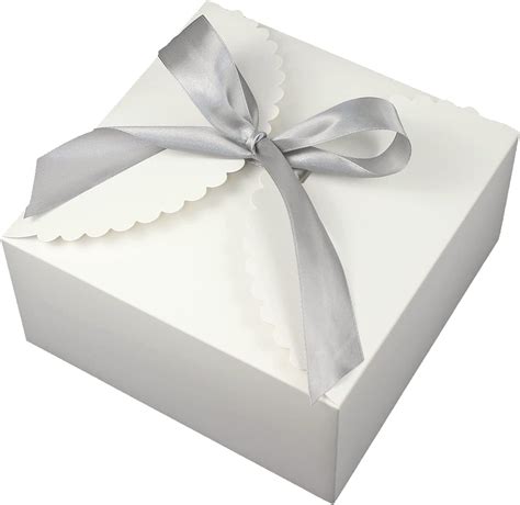Buy White Gift Box 10 Pack 8x8x4 Inches, Large Decorative Gift Boxes ...