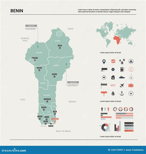 Detailed Map Of Porto-Novo City, Capital Of Benin. Municipal Administrative Area Map With ...