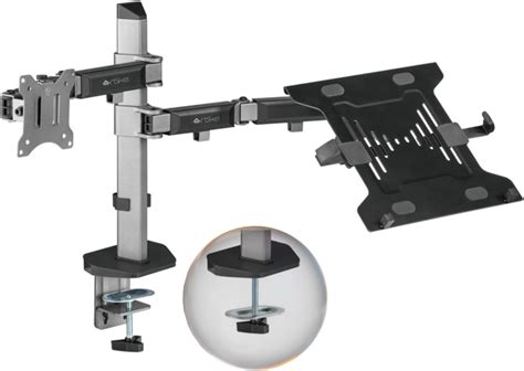 LIONS HEAD Monitor Stand with Laptop Tray Long Pole Stand, Mount 24in ...