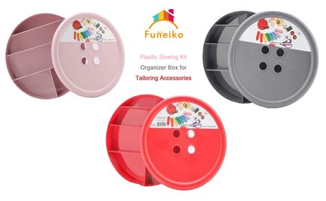 Funeiko Plastic Sewing Kit Organizer Box for Tailoring Accessories ...