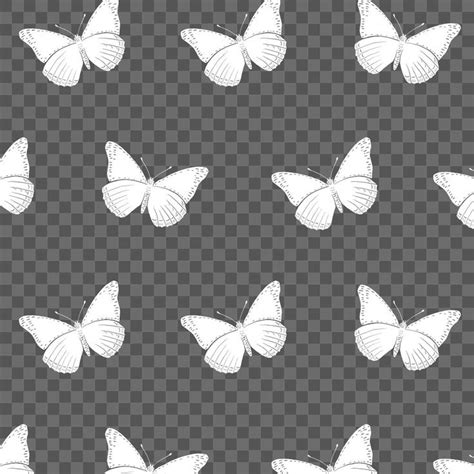 White butterfly png pattern, transparent background | premium image by ...