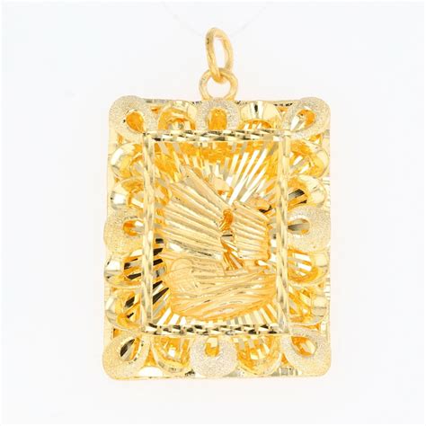 1.75" Chinese Dragon Boat Zodiac Pendant w/o Chain 24k Yellow Gold 20. ...
