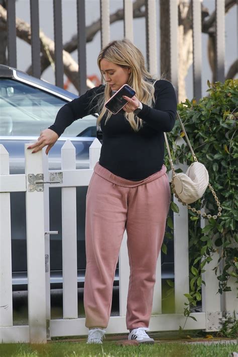 Pregnant HILARY DUFF Taking Her Daughter to a Piano Class in Los ...