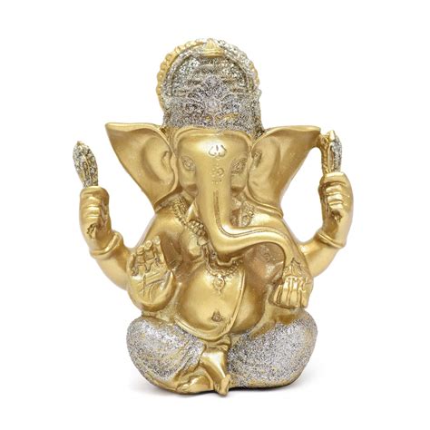 Golden Lord Ganesha Idol for Home Decor | Kasha Interior – Kasha Interiors
