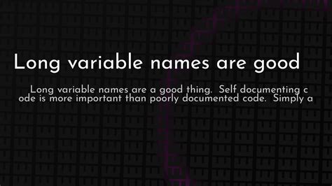 Image result for Meaningful Variable Names Computer Science