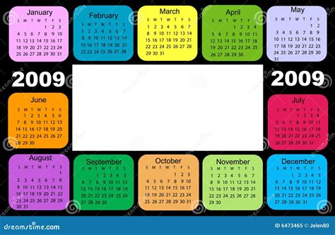 2009日历 向量例证. 插画 包括有 黄色, 粉红色, 办公室, 季节, 组织者, 计划, 远期, 日志 - 6473465